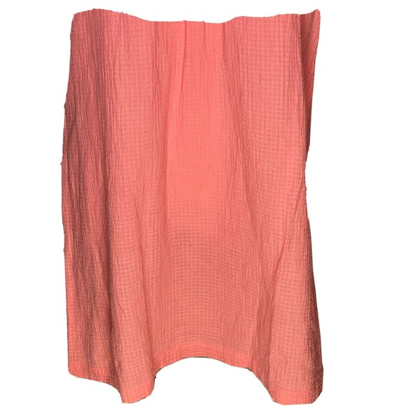 J. Crew Womens Size M Peach Tank Top Waffle Weave Cotton Casual Tassel Open Back - Picture 4 of 10